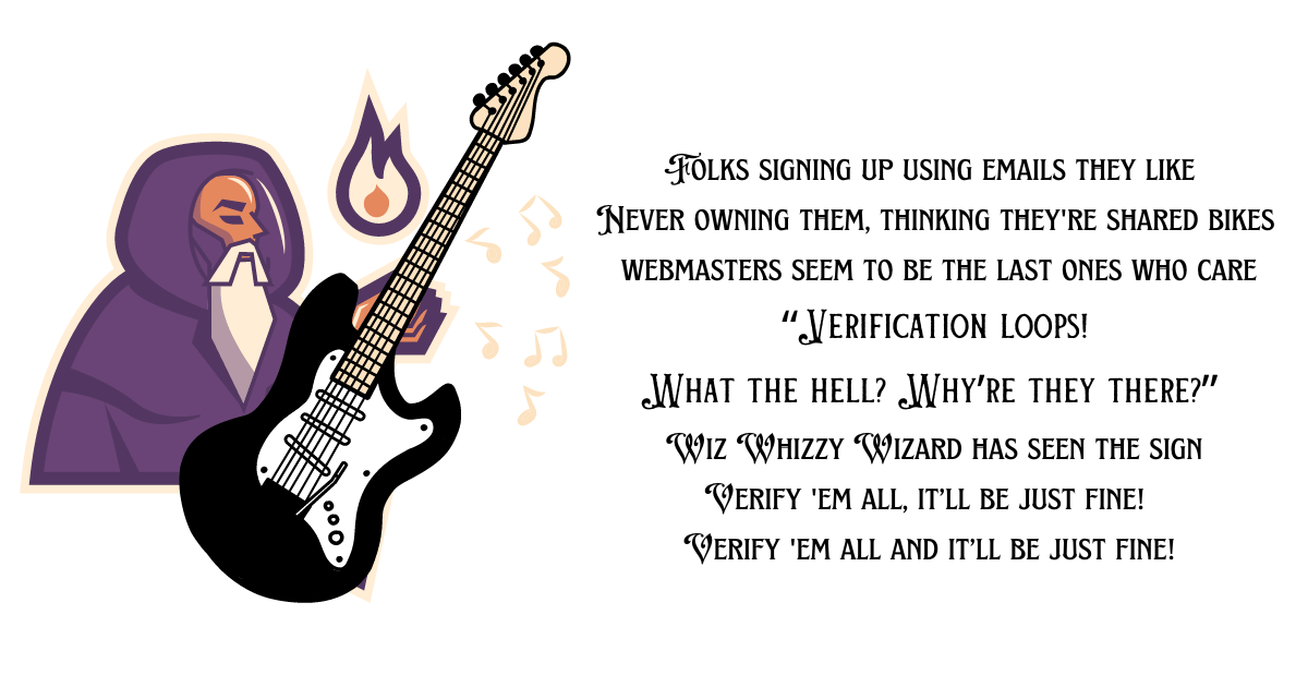 The Wizard's email verification song